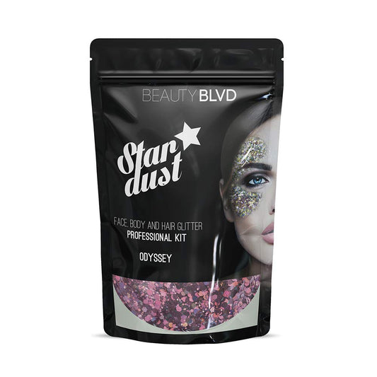 BEAUTYBLVD Stardust, Cruelty Free Face, Body and Hair Glitter, Professional Kit - Odyssey